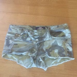 ripped camo shorts
